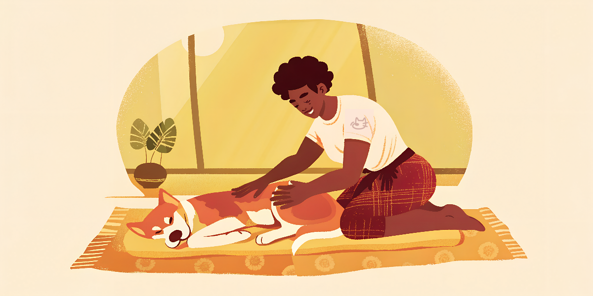 Dog massage relax Nuzzy
