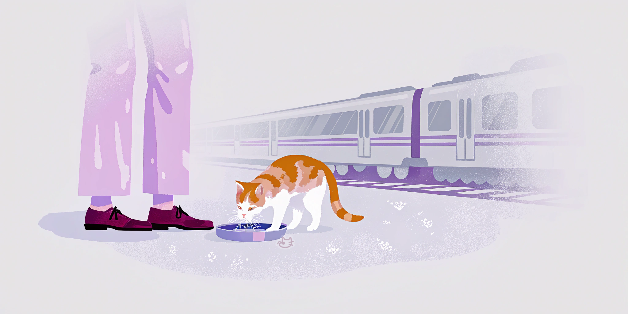 cat drinking water by Nuzzy