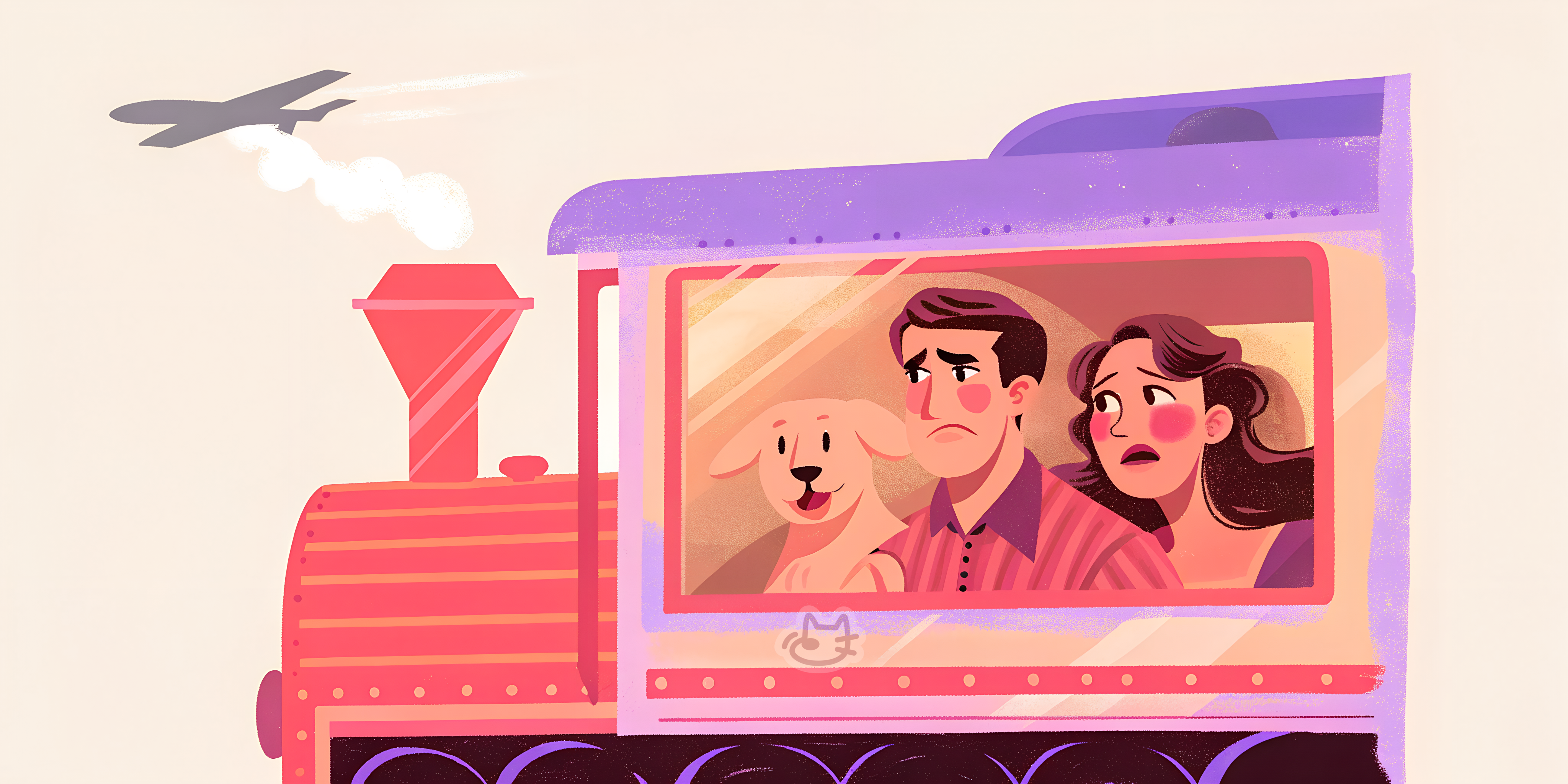 Dog traveling with train by Nuzzy